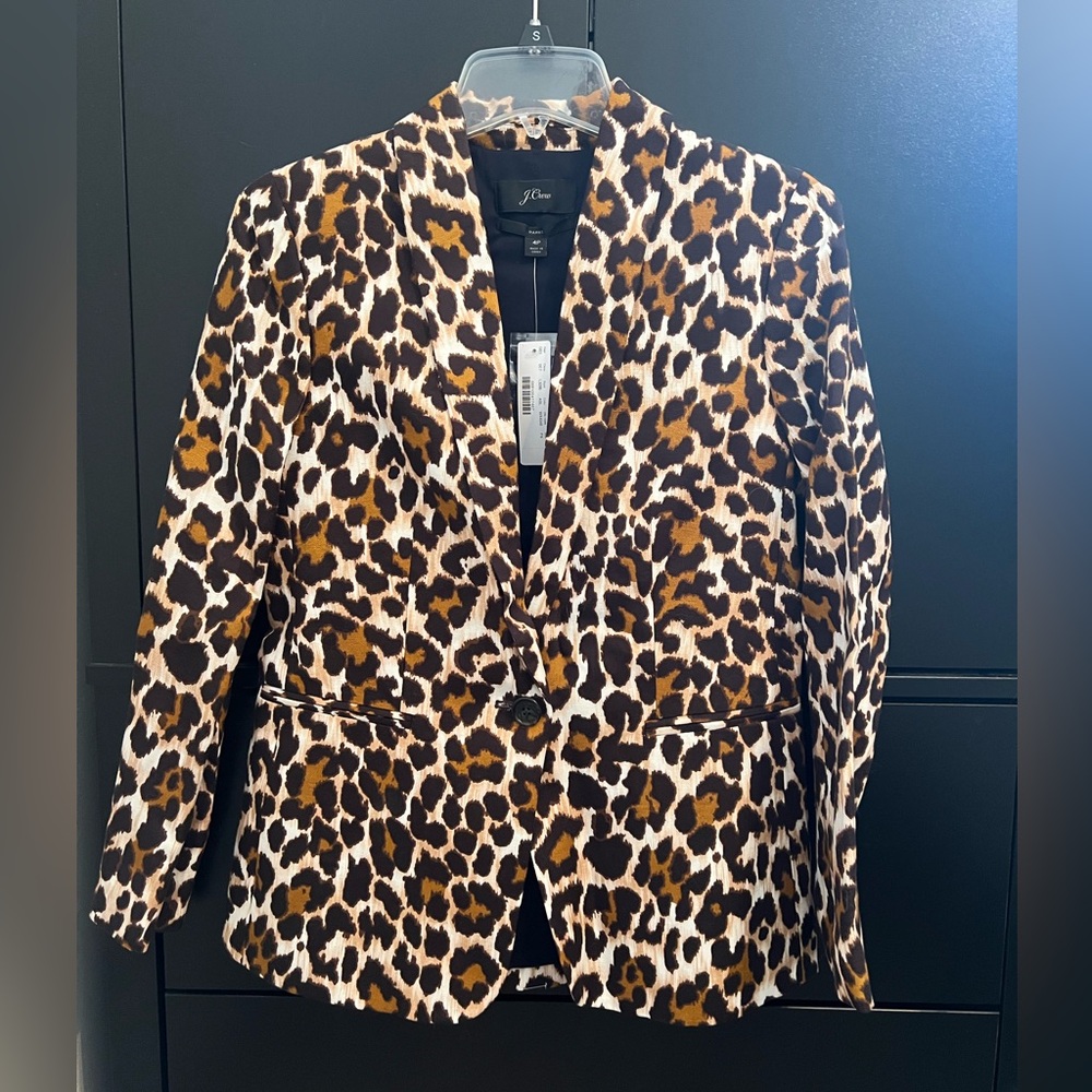 J.Crew leopard blazer
